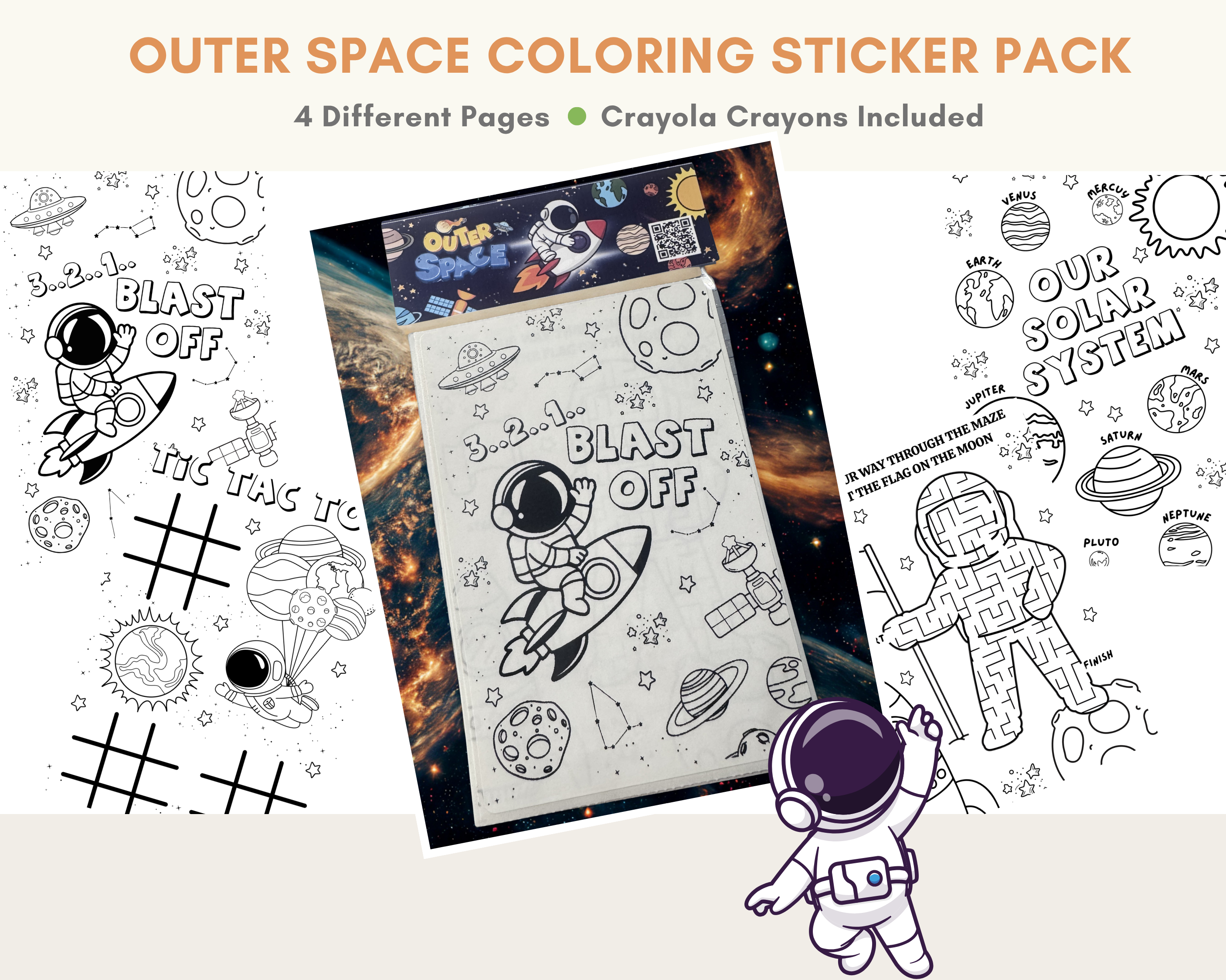 ✨ Themed Color Sticker Sheets w/ Crayons✨