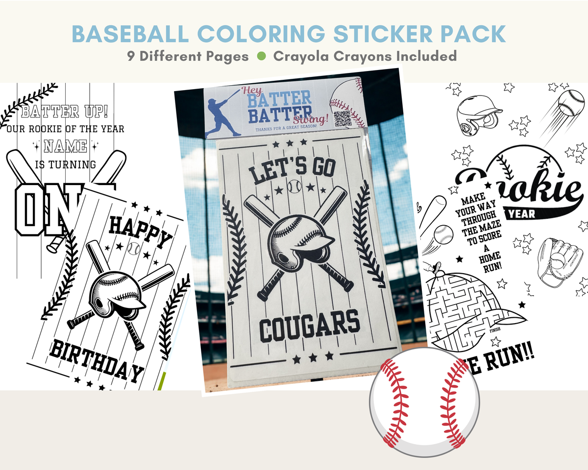 ✨ Themed Color Sticker Sheets w/ Crayons✨