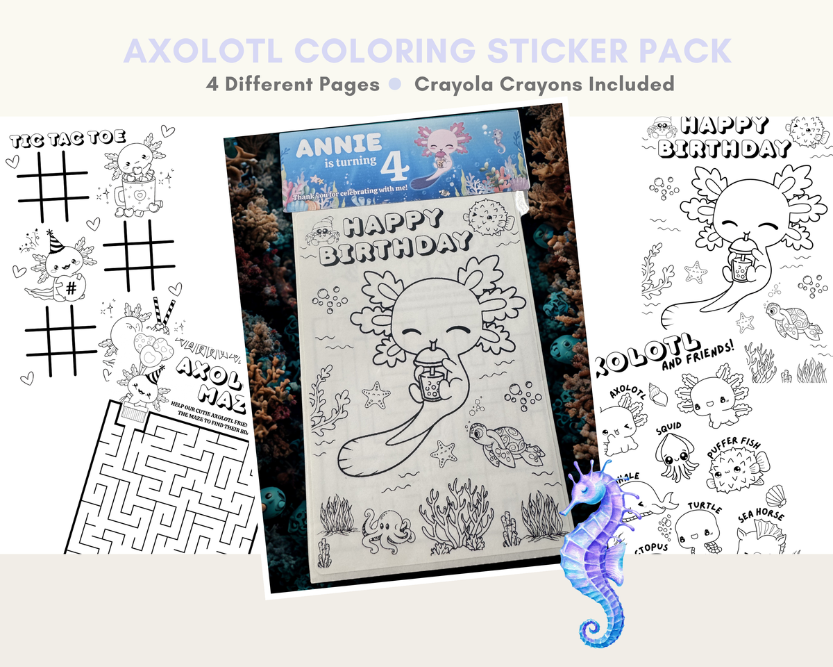 ✨ Themed Color Sticker Sheets w/ Crayons✨