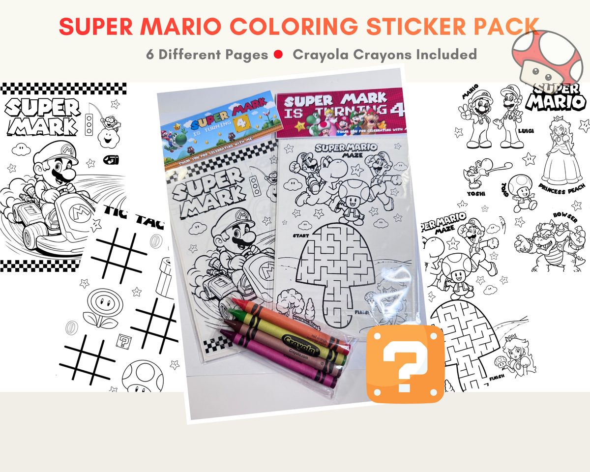 ✨ Themed Color Sticker Sheets w/ Crayons✨