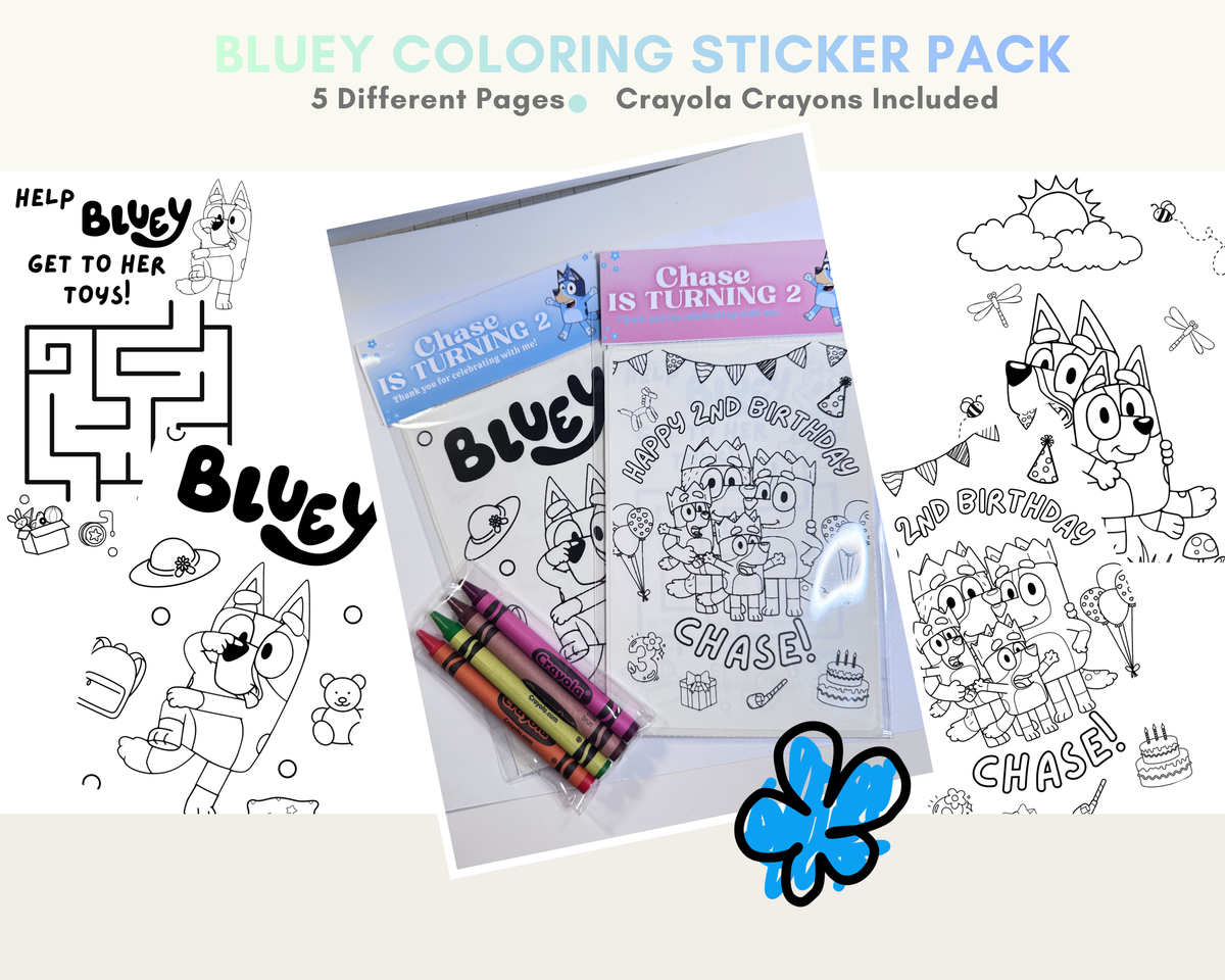 ✨ Themed Color Sticker Sheets w/ Crayons✨