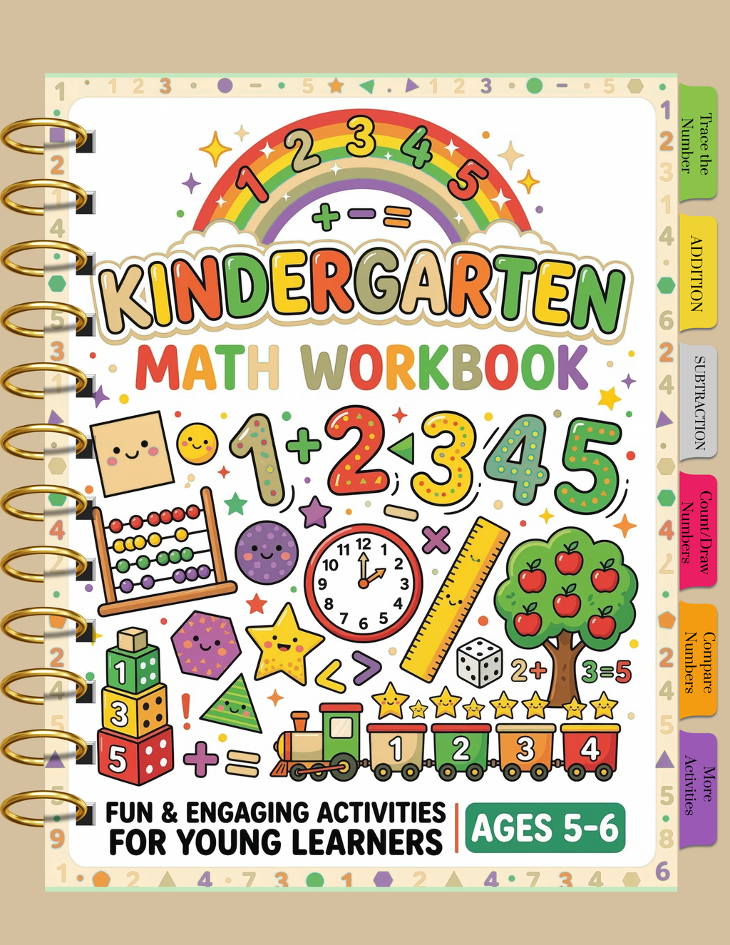 My First Big Kindergarten Math Workbook: 102+ Pages of Learning Fun 🔢✏️