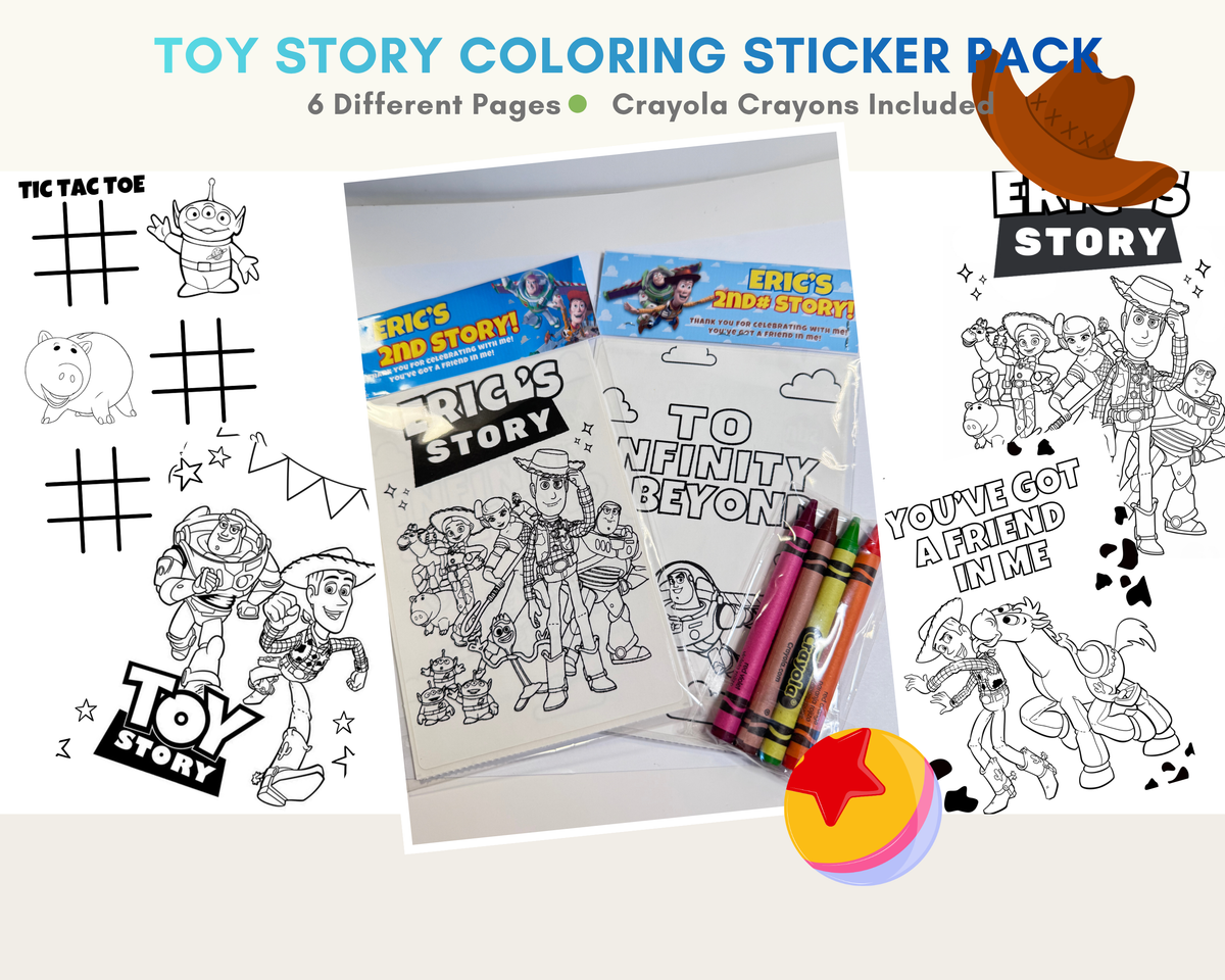 ✨ Themed Color Sticker Sheets w/ Crayons✨