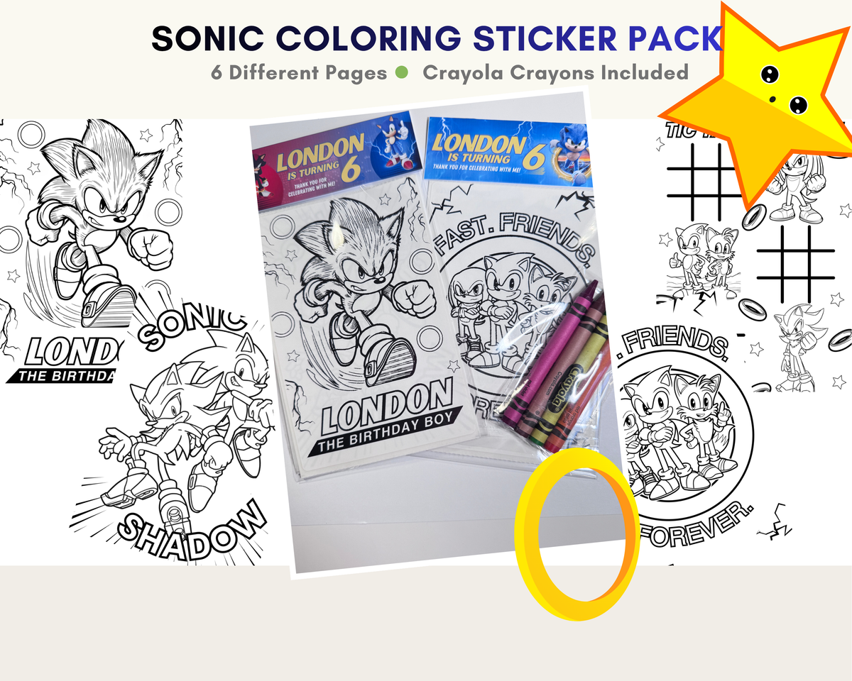 ✨ Themed Color Sticker Sheets w/ Crayons✨
