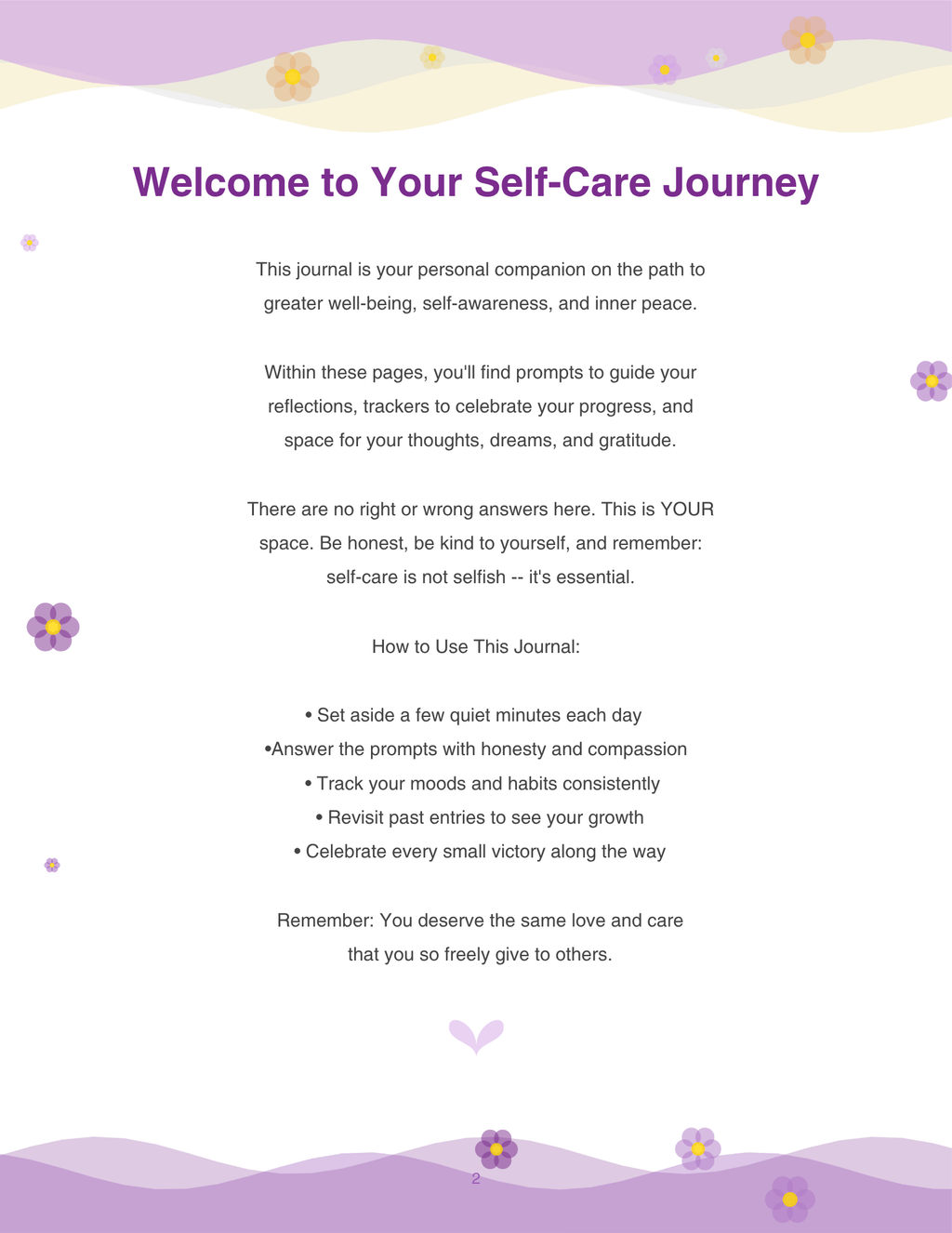 🌸 The Soft Reset: A Guided Self-Care Journal🌸