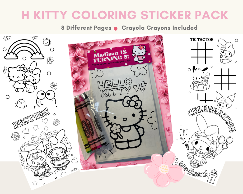 ✨ Themed Color Sticker Sheets w/ Crayons✨