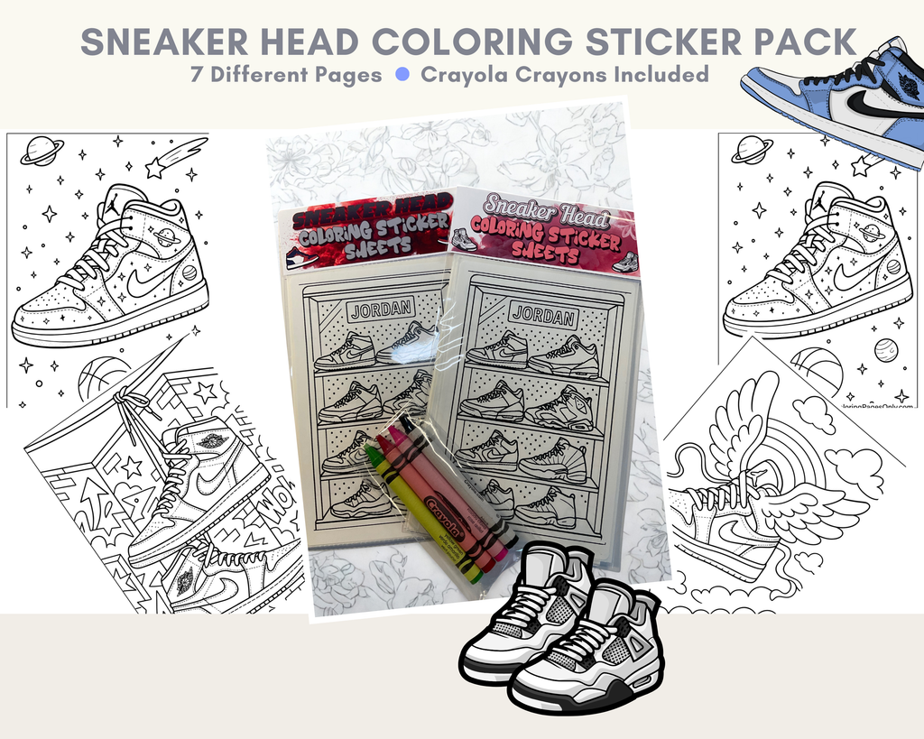 ✨ Themed Color Sticker Sheets w/ Crayons✨