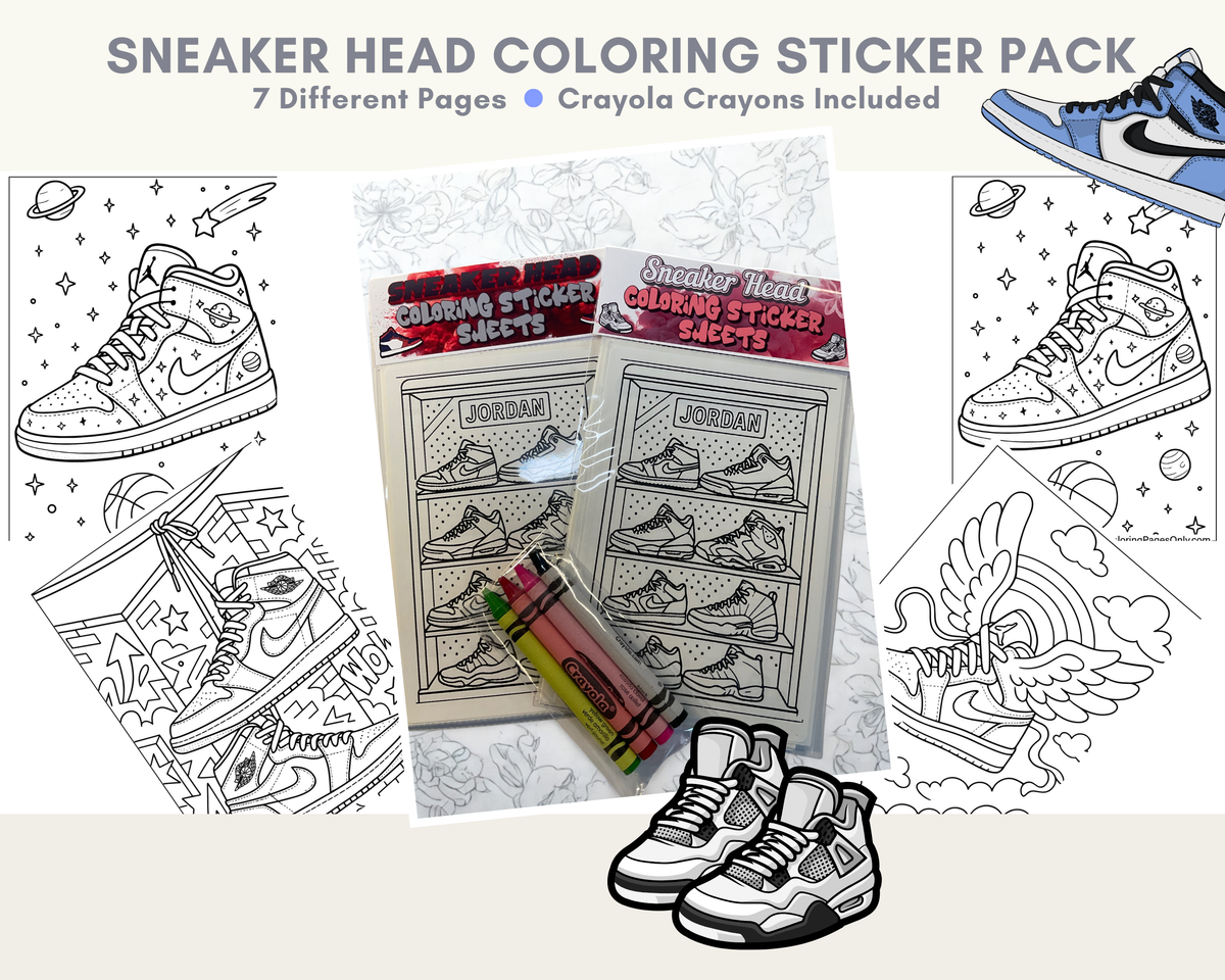 ✨ Themed Color Sticker Sheets w/ Crayons✨