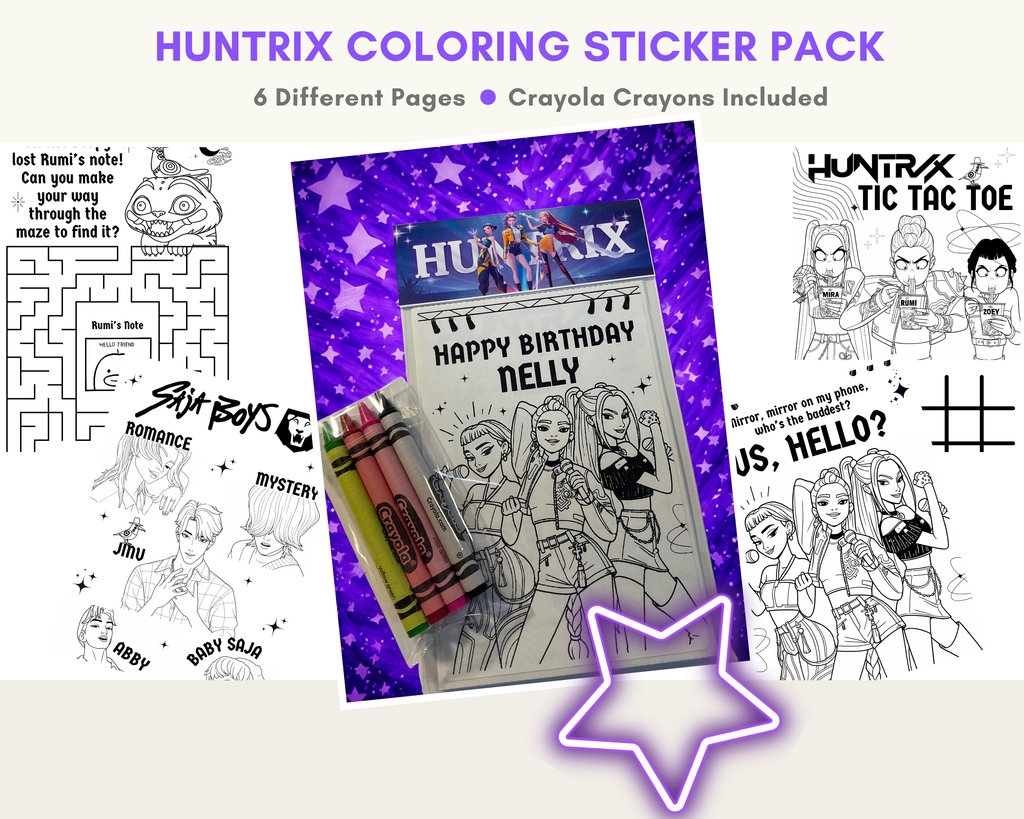 ✨ Themed Color Sticker Sheets w/ Crayons✨