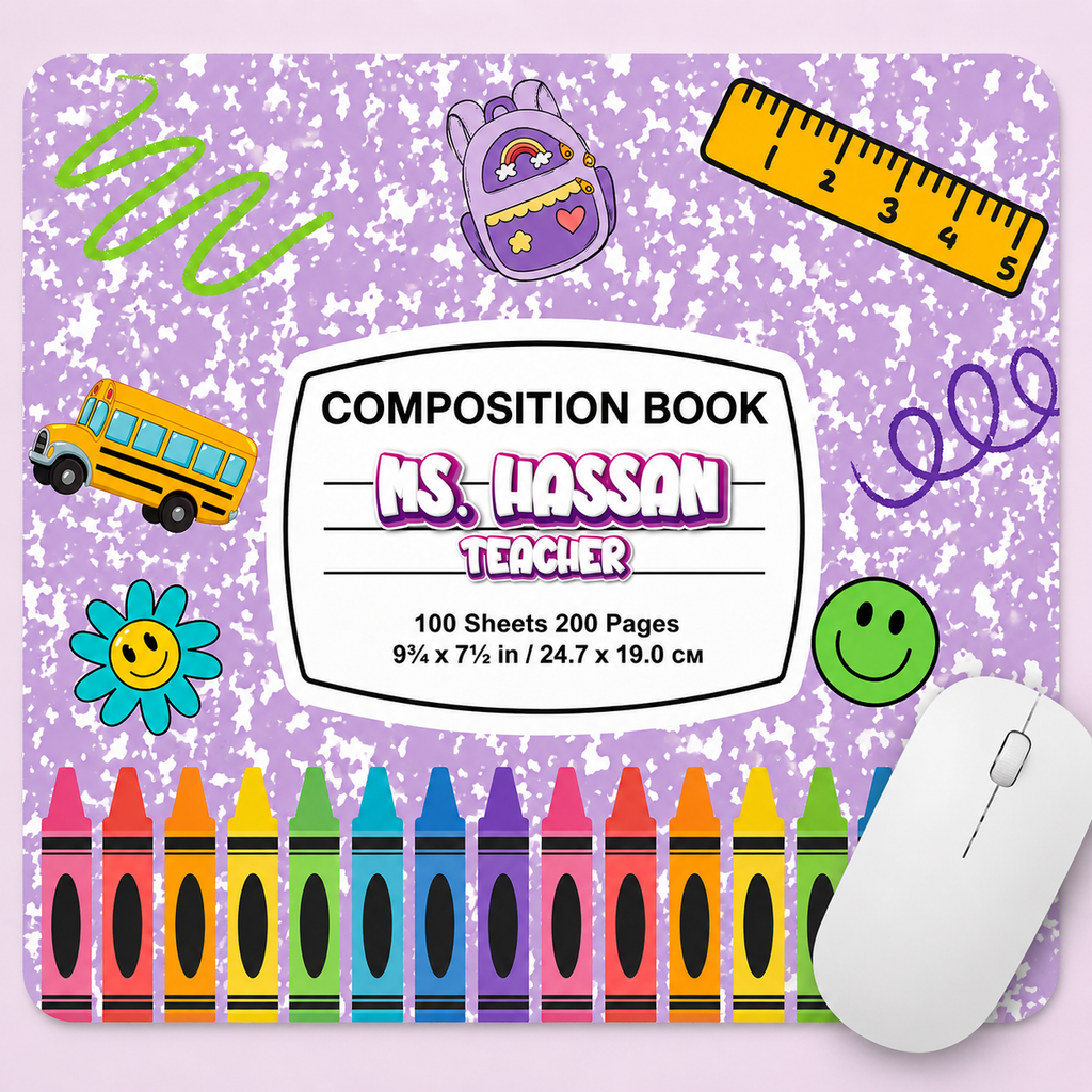 Customized Composition Notebook Mousepad