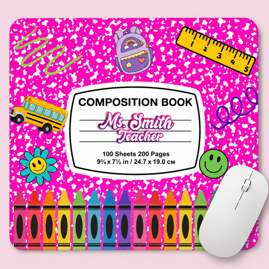 Customized Composition Notebook Mousepad