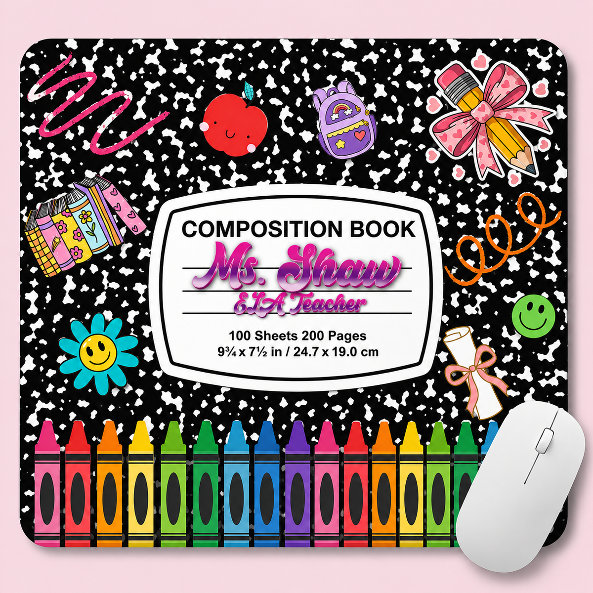 Customized Composition Notebook Mousepad